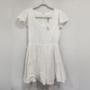 Lost + Wander White Eyelet Dress